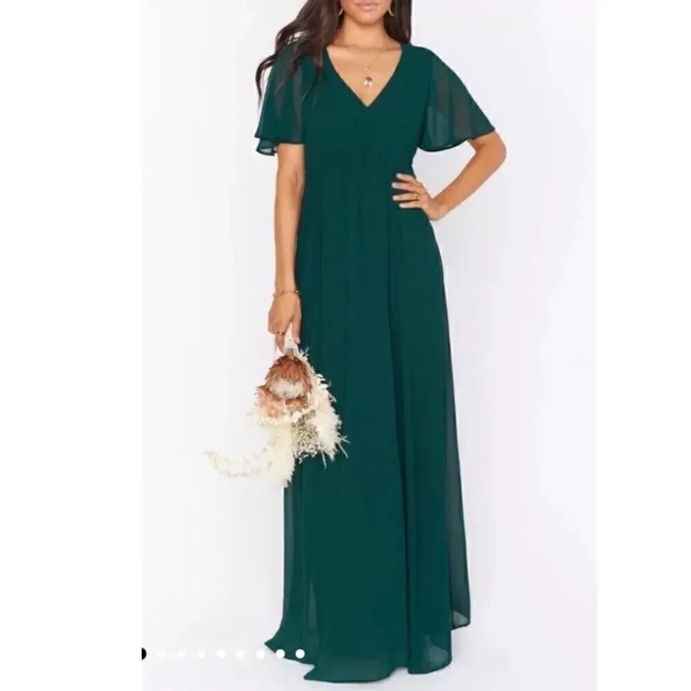 NWT Show Me Your Mumu SMYMM Emily Green Maxi Dress